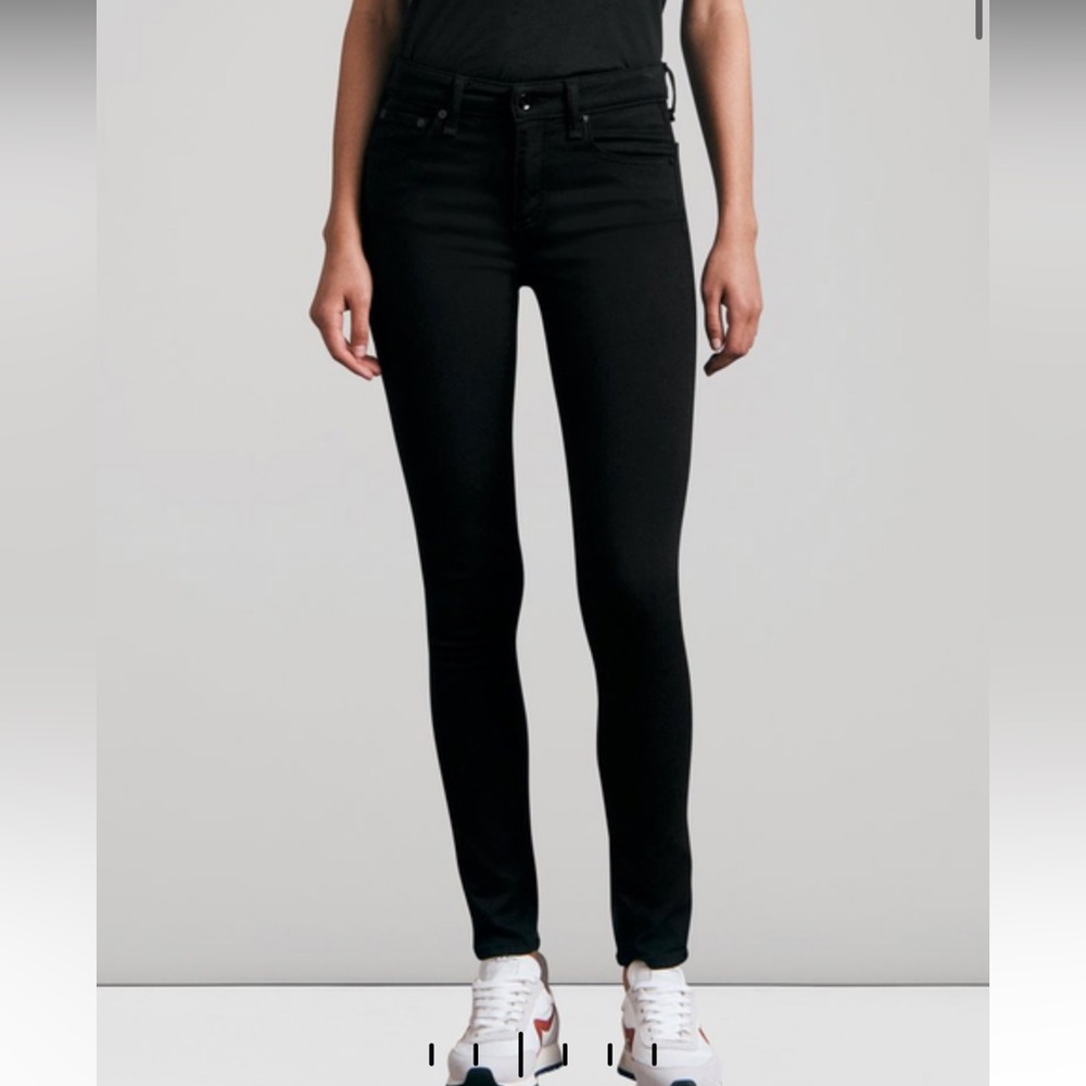 Rag and Bone Cate midrise skinny in black 27